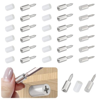 18 Pcs Self Tapping Screws Cabinet Laminate Support, Shelf Pins with Non-Slip...
