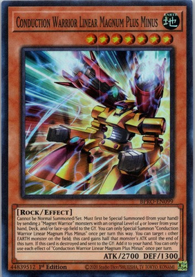 #ad #ad Conduction Warrior Linear Magnum Plus Minus 1st Edition BPRO EN099 NM $1.50