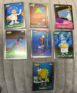 Topps SpongeBob SquarePants Chrome Trading Card Lot 24 Cards inc x2 refractors