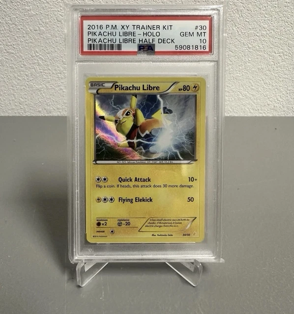 Pokemon Pikachu Libre Holo Trainer  Pikachu Libre 30/30 PSA 10 Super Low Pop