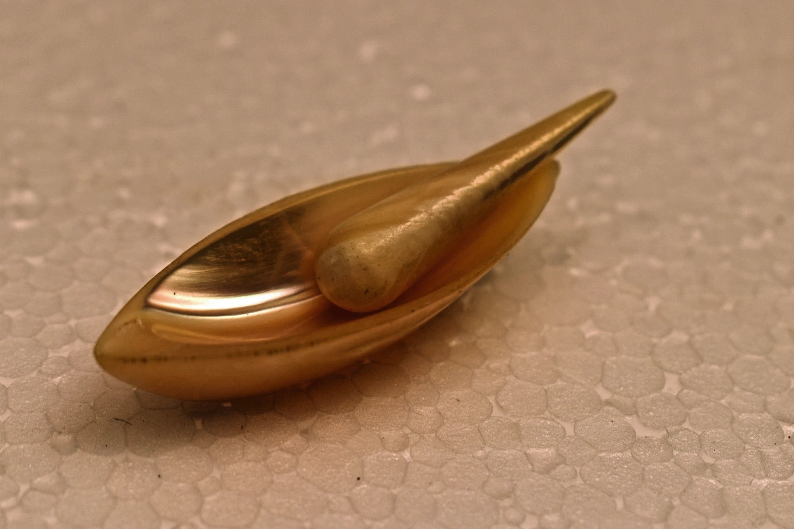 Vintage Miniature Mortar and Pestle Mother of Pearl Carved Shell Apothecary Tool