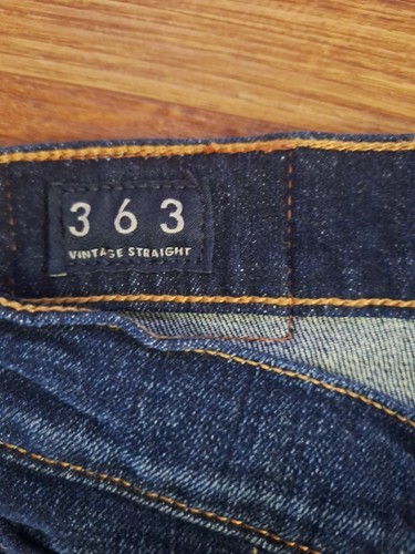 LUCKY BRAND 363 VINTAGE STRAIGHT MEN'S DARK WASH DENIM JEANS SZ 33X30 FREE SHIP - Picture 3 of 11