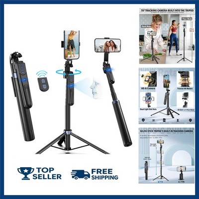 Lightweight Smartphone Gimbal w/ 360° Rotation & AI Face Tracking for Creators