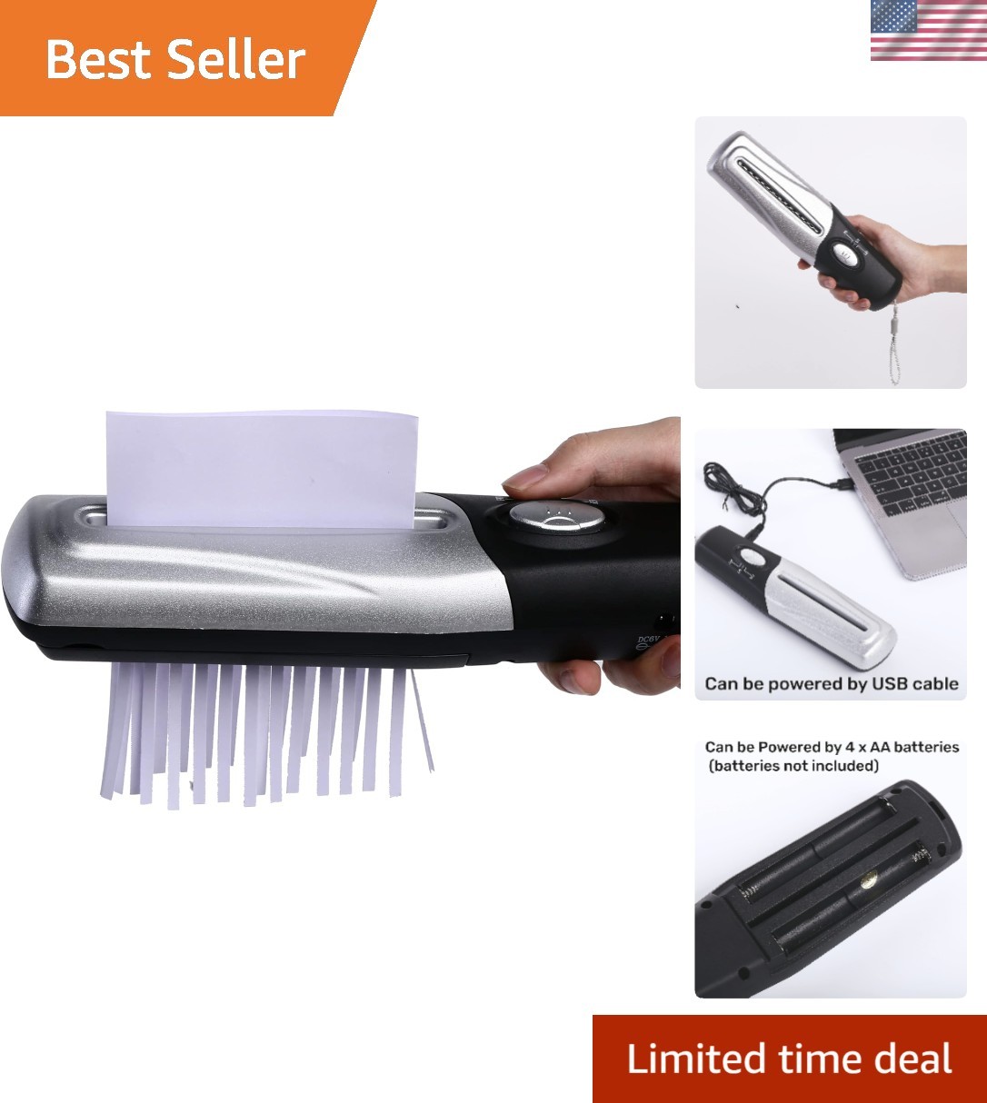 Lightweight USB Paper Shredder - Essential Portable Shreddin
