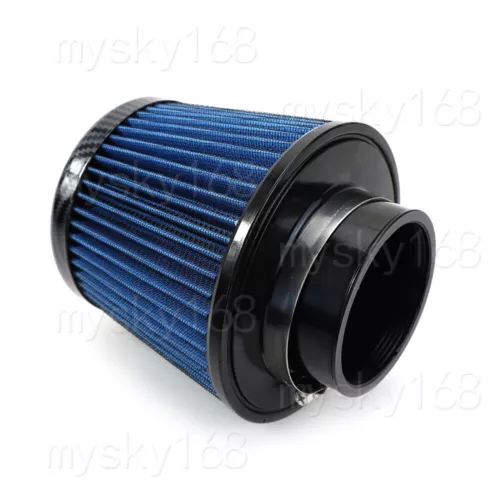 K&N Carbon color Air Filter High Flow Performance Racing Sport Cold Airfilter - Foto 2 di 7