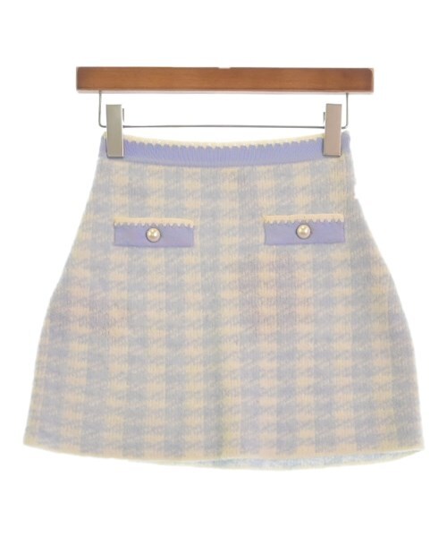 ミニスカート Miu Miu Printed Crepe Mini Skirt Miu Miu Mini Skirt Light bluexWhite(Total pattern) 36(Approx