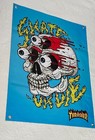Banner Poster Skateboard Thrasher Schild Deck Totenkopf Augen