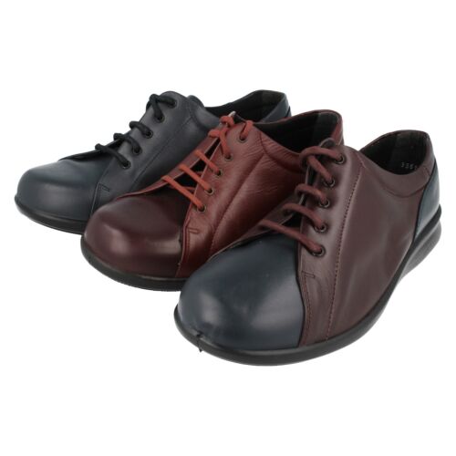 Ladies Easy B Leather Lace Up Wide Fitting DB Shoes : Phoebe FACTORY SECONDS - 第 1/13 張圖片