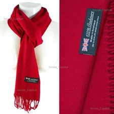 Mens Womens Winter Warm SCOTLAND Made 100% CASHMERE Scarf Scarves Plaid Wool