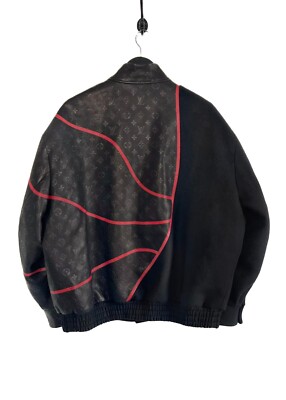 Louis Vuitton x NBA SS2021 Monogram Obscur Leather Moto Jacket