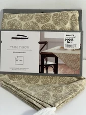 Threshold Table Throw  ,50" X 50", Tan (brown)