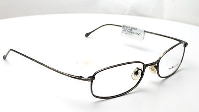 Ralph Lauren Polo 496 JF8 Vintage Tarnish Pewter Rectangle Eyeglases Unisex 51mm