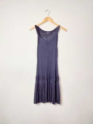 Small Tara Jarmon Sleeveless Drop Waist Knit Dress Navy Blue | eBay