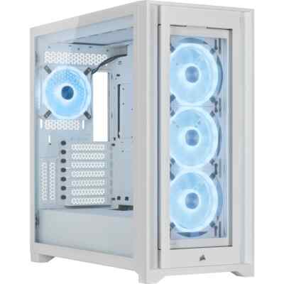 Corsair iCue 5000X RGB QL Edition Midi Tower | weiss | RGB-Steuerung | 4x Lüfter