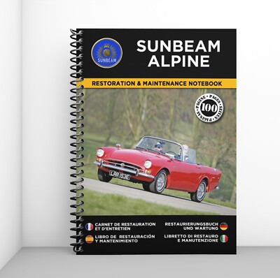 SUNBEAM ALPINE : Restaurierungsnotizbuch - KOSTENLOS VERSAND