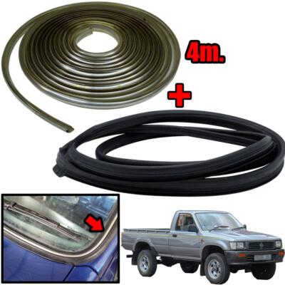 Front Windshield Rubber + Chrome Moulding For Toyota Hilux Ln85