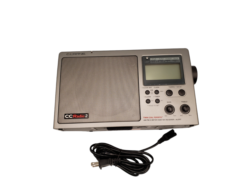C.Crane Radio 2 AM/FM, NOAA Weather, 2Meter Ham Band Portable AC Power