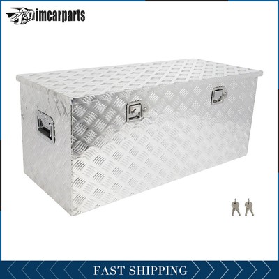 Storage Tool Box W/2x Lift Air Rod Wholesale 44''x18''x18'' Silver Aluminum