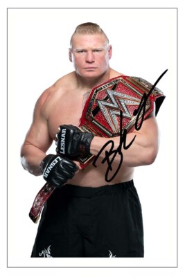 BROCK LESNAR Signed Autograph 6X4 PHOTO Fan Gift Signature Print