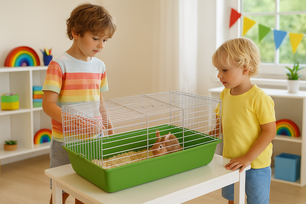 Zoopaul HasenkäFig Oliv GrüN 78X47X37Cm KäFig Nagetiere Hase Rabbit Kanninchen-image