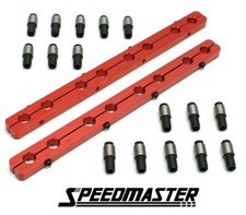 Speedmaster Chevy Sbc 350 Rocker Stud Girdle Kit Red With 38 Polylock Nuts