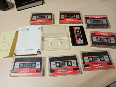  Konvolut 8 K7 AUDIO LEER - Maxell UR 90 - Kassette Typ 1 - Audio Tape - Vintage!