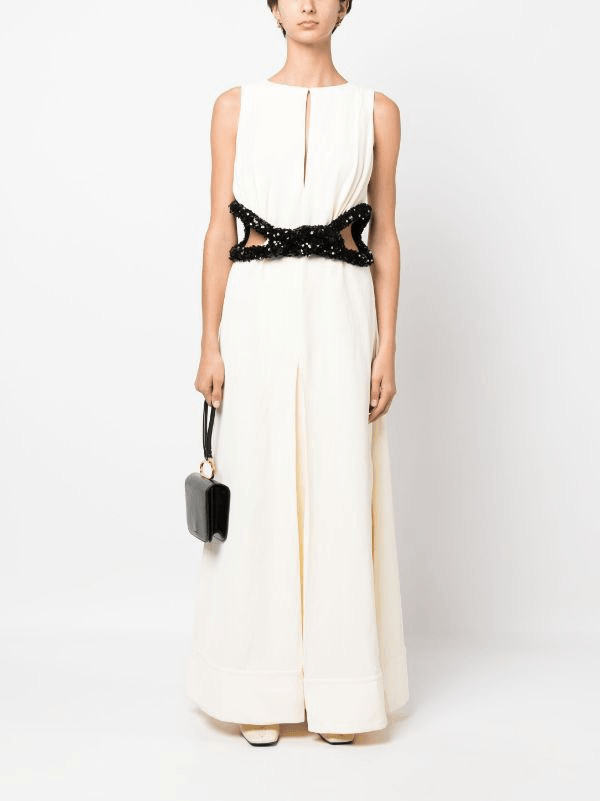 long black dress with slit near me Velvi - Yvette Corset Gown - Black - Final Sale main image 1