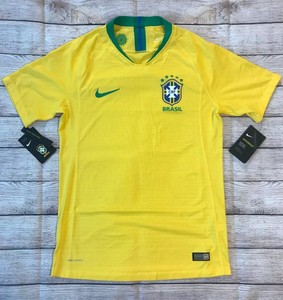 NIKE Brasil Brazil Vapor Match Home Jersey Yellow Size SMALL Knit World Cup NEW | eBay