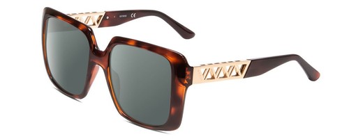Guess GU7689 Lady Polarize Sunglass Tortoise Havana Brown Gold 55mm LENS OPTIONS - Picture 2 of 8
