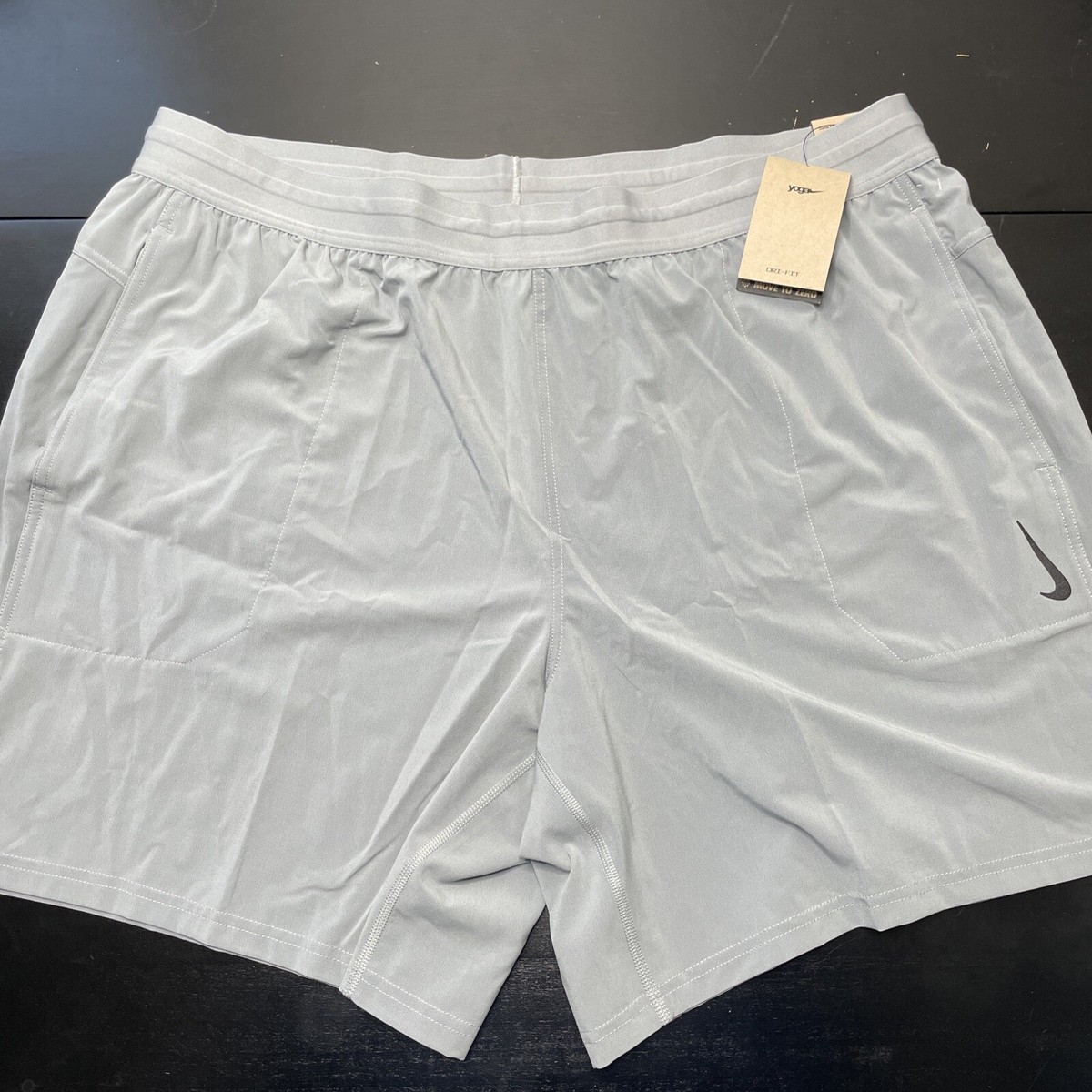 Nike Yoga Dri-FIT Men's Shorts, Size 3XL CZ2235 073 New Gray