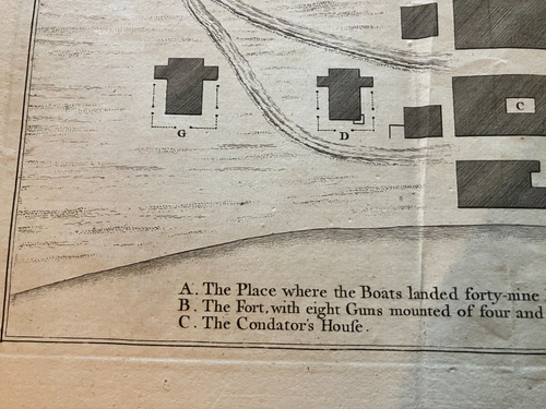 Original George Anson Voyage Round The World Plan of the town of Payta 1740-1744 - Picture 3 of 5