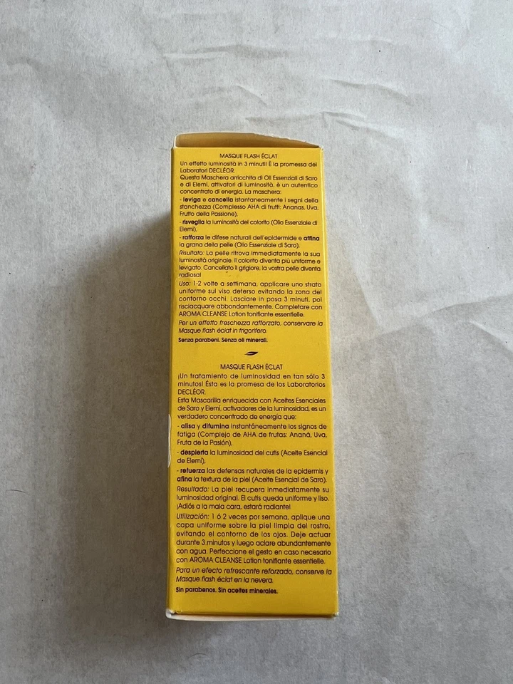 Máscara Flash Decleor Life Radiance con Saro ilumina la piel 1,69 oz/50 ml nueva en caja Foto 2 de 4