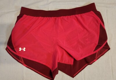Under Armour Women's UA Fly-By 2.0 Printed Shorts Penta Pink 1350196-975 SZ Med
