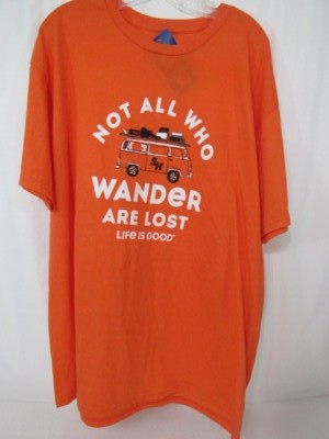 Sam Houston State Bearkats Logo Wander Life Is Good  Orange Cotton T-Shirt