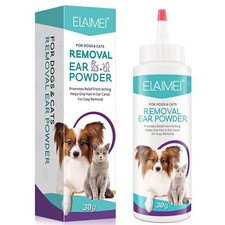 Removal Ear Powder for Pets Dog Ear Cleaner Removes Irritation Itching and In...