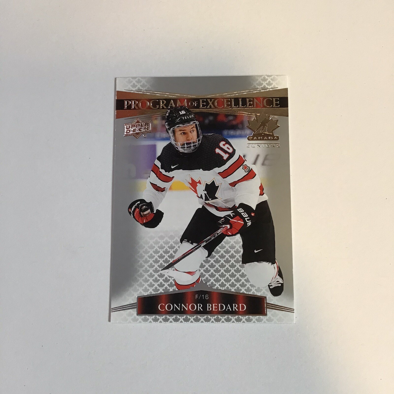 2022 Upper Deck Team Canada Juniors Connor Bedard Program of Excellence RC 107