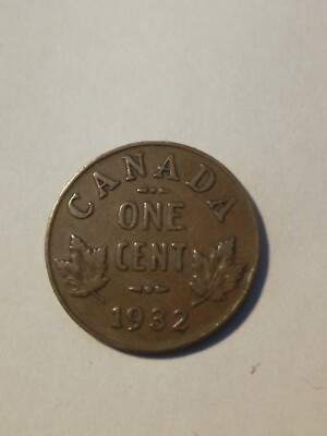 1 Cent 1932 Kanada / Canada, Georg V / Ahornblätter, schön 