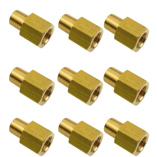 Brass Fitting Adapter Euro to US BSP-NPT 1/2" Male NPT to 1/2" Female BSPP 9Pcs - 第 1/2 張圖片