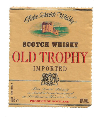 Etikett - Whisky Old Trophy - Scotland