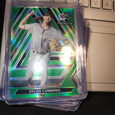 2024 LEAF PRESS PASS GRN REFLECTOR PRIZM #28 DYLAN CUMMING RC AUTO 2/5 - GIANTS