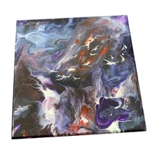 Abstract Acrylic Hand Pour Painting Wall Decor Original Signed 6”x6”