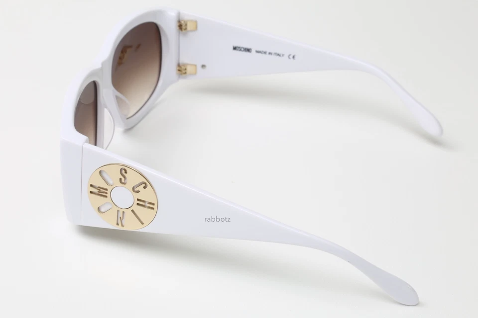 Gafas de sol cuadradas Moschino 52 mm | Blanco | Marco de acetato | Hecho en Italia | Nuevo en caja Foto 2 de 4