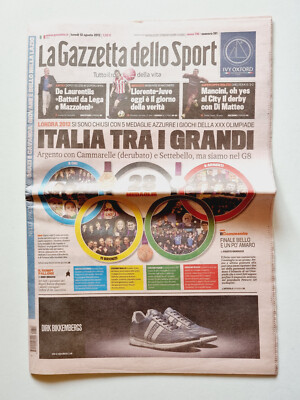 Gazzetta Dello Sport 13 August 2012 Olympics London-Cammarelle-Water Polo