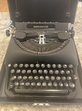 Vintage Remington Model 5 Portable Typewriter With Original Case and Manual 40s thumbnail