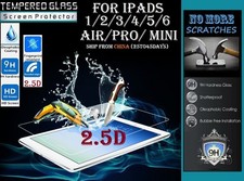 2.5D 9H Real Tempered Glass Screen Protector ipad 1 2 3 4 5 6 Air Pro 12.9" Mini