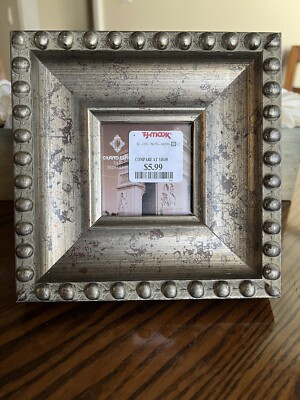  Grand Luxe Picture Frame ~Brown/Brassy Detail~Knobby Boarder~Frame7 Hx7 Lx1.5 W