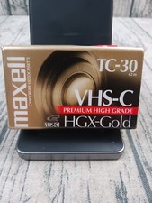 Maxell VHS-C TC-30 HGX-Gold Camcorder Blank Tape Premium High Grade New / Sealed