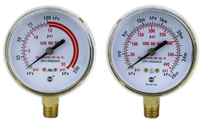 #ad Gauges for Heavy Duty Acetylene Regulators 2.5 inches Thread: 1 4quot; NPT $16.99