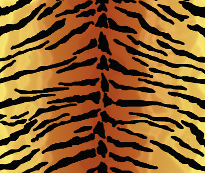 Orange gelb Tiger Tierhaut Lycra Druck 4 Wege Stretch Stoff Nähen Bekleidung