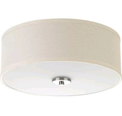 Progress Lighting Inspire 13 in. 2-Light Brushed Nickel Kitchen Ceiling Light